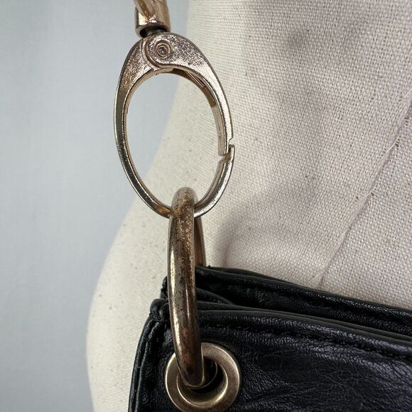 Imoshion | BOHO Purse | Crossbody | Fringe | Black | Small | Rhinestone Trim - Picture 7 of 10